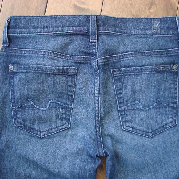 7 For All Mankind Jeans Roxanne Straight Leg Ankle Jeans Stretch Size 25 - Picture 10 of 13